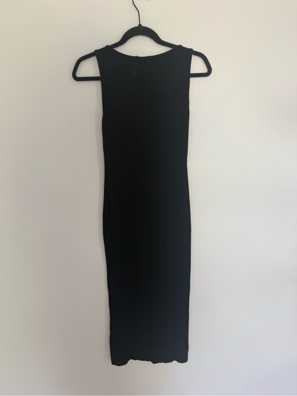 Bumpsuit Dress Boatneck Ribbed Sculpting Midi in Black - Picture 10 of 10